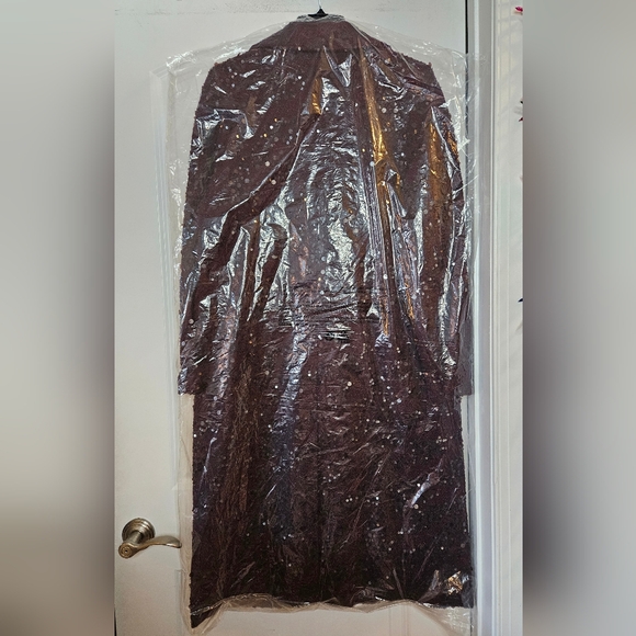 New Avec Les Filles Burgundy Sequin Dressy Coat - Picture 7 of 9